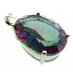 Mystic Topaz Gemstone Sterling Silver Pendant 03